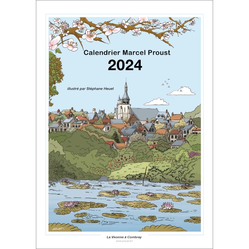 Calendrier mensuel 2024 Calendrier mural illustré 2024 Calendrier 2024,  Fleurs des champs -  France
